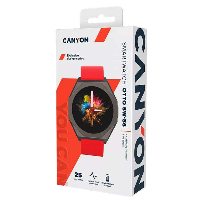 CANYON Smart Watch "Otto" SW-86  All-in-One Fitness Tracker with Heart Rate, SpO & Notifica...