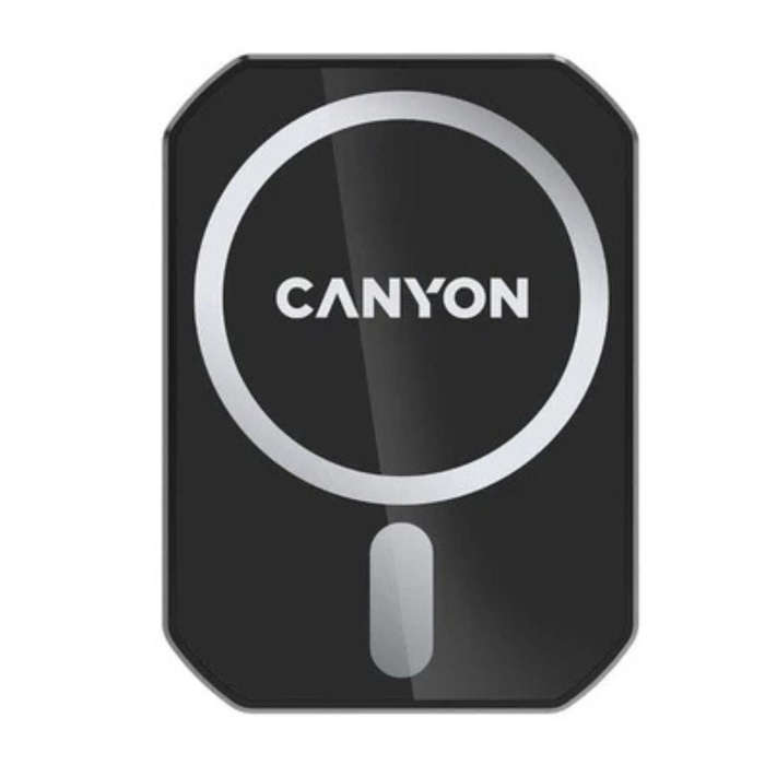 Canyon CM-15 Magnetic Car Holder with Wireless Charging  For iPhone 12/13, 15W, Black (CNE-CCA...