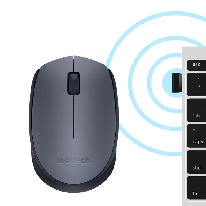 910-004642- Logitech M170 Wireless Mouse - GREY-K - 2.4GHZ