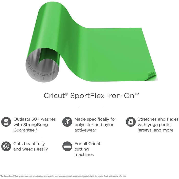 2004440 - Cricut SportFlex Iron-On 30x60cm (Green Apple)