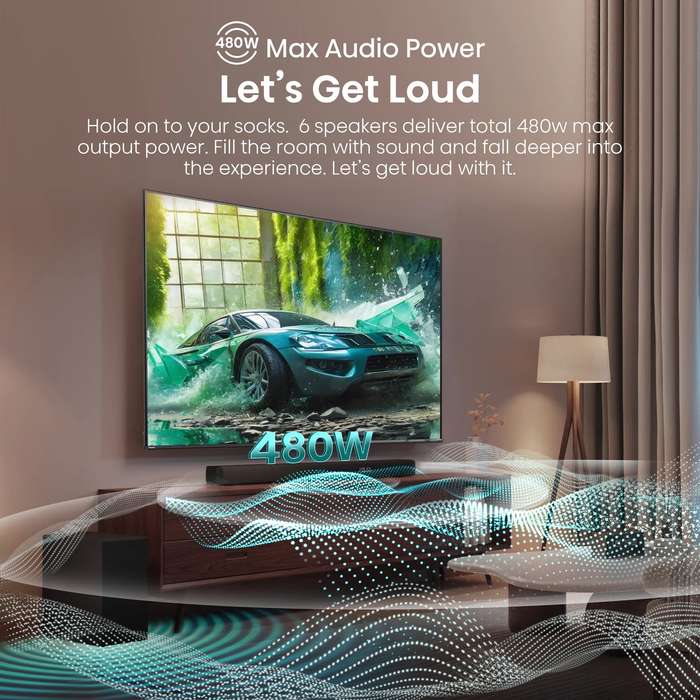 Hisense HS3100 3.1 Channel Soundbar 480W with Subwoofer