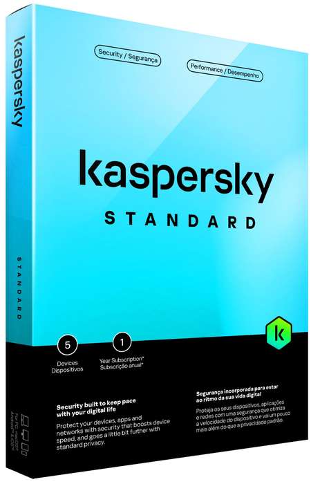 Kaspersky Standard Security 5 Device 1 Year  Antivirus, Safe Browsing, Anti-Phishing, Performa...