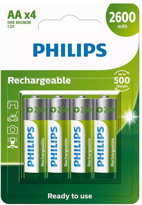 AA 2600MAH 4 PACK RECHARGEABLE