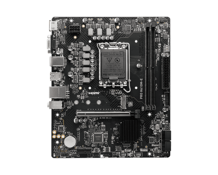MSI PRO H610M-E Intel LGA1700 DDR5 M-ATX Motherboard