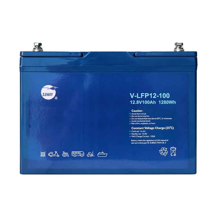 SENRY V-LFP12-100 12V 100Ah Lithium Iron Phospate battery 3YR Warranty 3000 Cylces at 80%DOD
