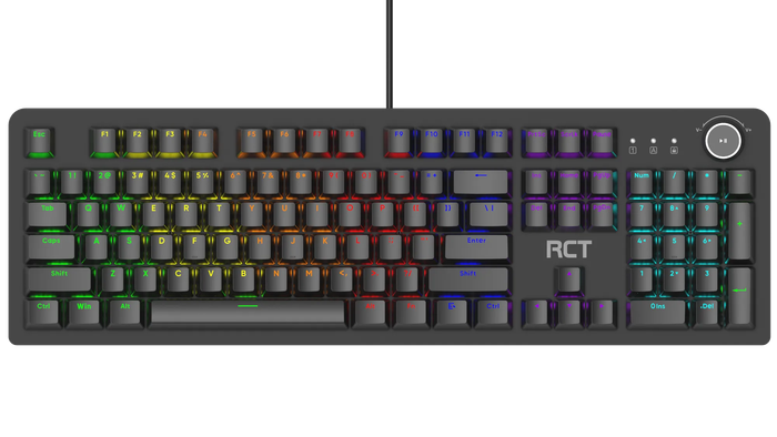RCT HyperKey 104 keys Mechanical Gaming Keyboard; Blue mechanical switches; Multi Color LED Backl...