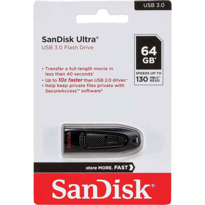 Sandisk Ultra 64GB USB-A Flash Drive