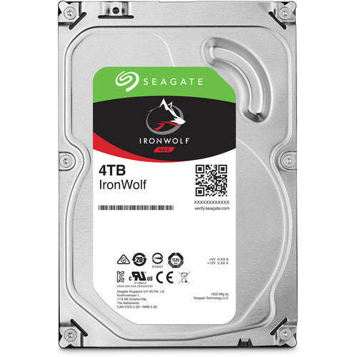 Seagate Ironwolf ST4000VN006 4TB 3.5'' HDD NAS Drives; SATA 6GB/s Interface; 1-8 Bays Supported; ...