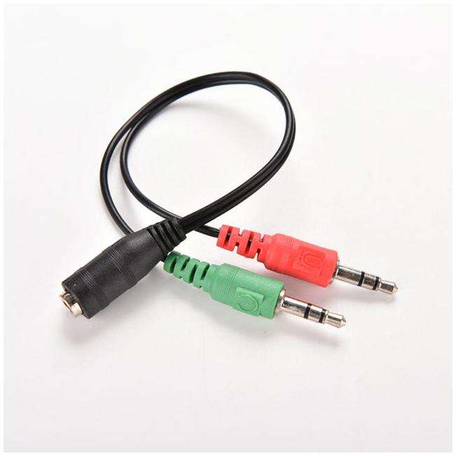 AUD 3.5MM STEREO (F) TO HSET + MIC (M)