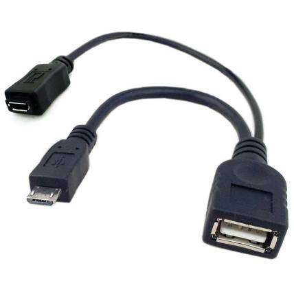 USB FEMALE TO MICRO USB FEMALE + MALE