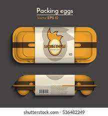 Egg tray design for Wrapped label printing on trays