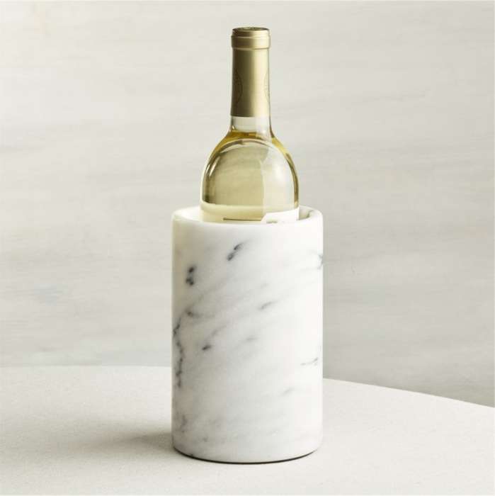 Crystalline Barrel - Brass and White - 17cm