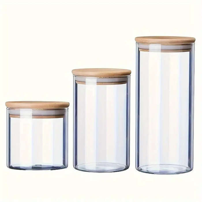 Crystal Nest Jar with Bamboo Lid 550ml - Fine Living