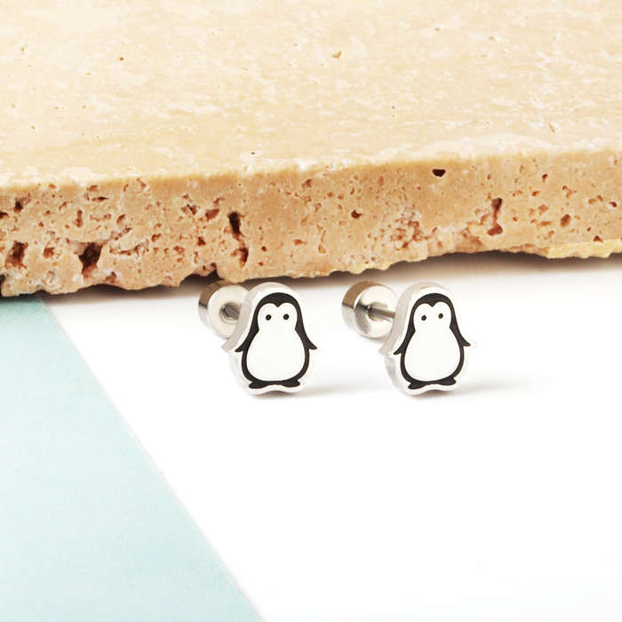 Pengiun Earrings Set