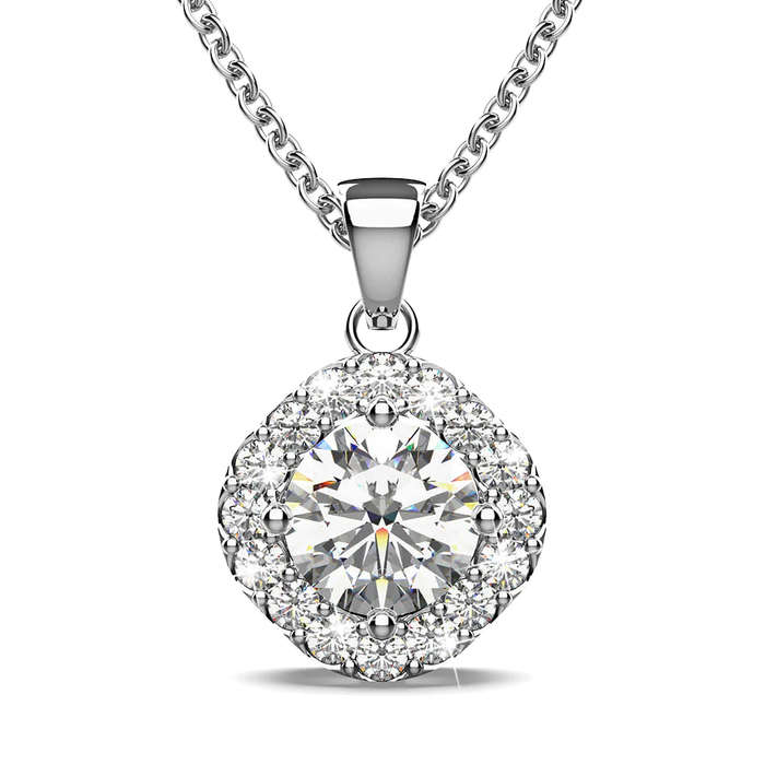 Halo Cluster Necklace