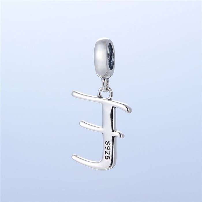 S925 Alphabet Letter E Charm/Pendant