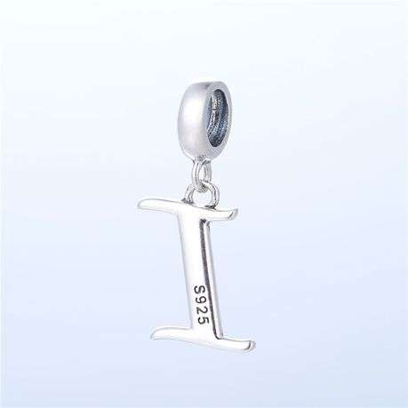 S925 Alphabet Letter I Charm/Pendant