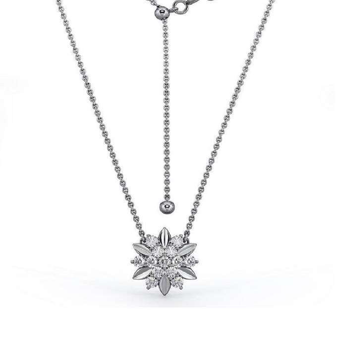 Dhia Flower Necklace made with Zirconia from Swarovski