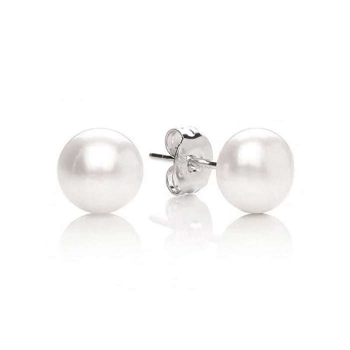 Freshwater Button Pearls - White