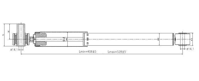 Rear Shock Absorber Gas Left or Right for Mercedes Vito W447 (7170249)