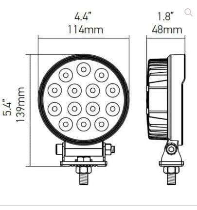 Hella Valuefit Round Led Worklight 22W  Flood