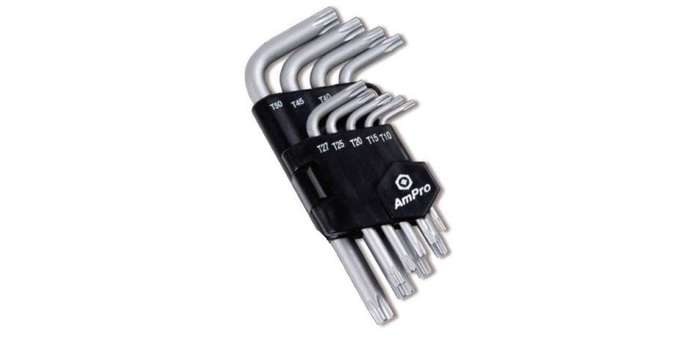 9Pc Tamper Proof Star Key Wrench Set (T10-T50) AMPRO T22925