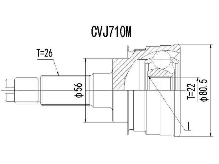 Outer Cv Joint Mazda Etude,Astina - Cvj710M