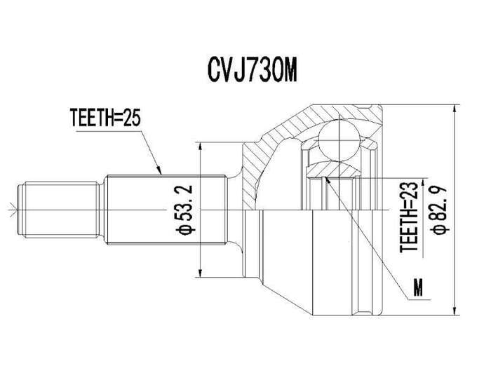 Outer Cv Joint Ford Focus 1.6i,2.0i - Cvj730M