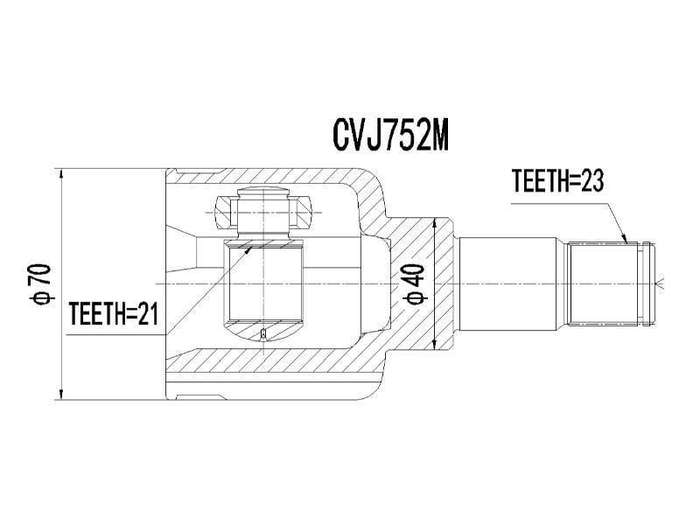 Inner Cv Joint Ford Figo 1,4,1,4TDCI  Cvj752M