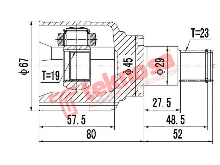 Inner Cv Joint Daihatsu Charade 1.0 1983-1987 1.0Dvvt 2007-2014 Da4001