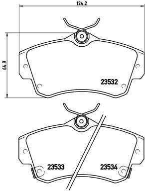 Brembo Brake Pads Front Chrysler Pt Cruiser ( Set Lh&Rh) (P11012)