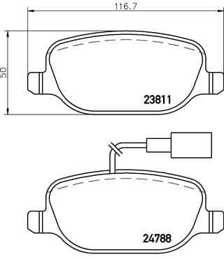 Brembo Brake Pads Rear Alfa Giulietta Qv ( Set Lh&Rh) (P23152)