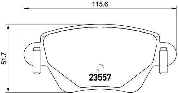 Brembo Brake Pads Rear Ford Mondeo ( Set Lh&Rh) (P24059)