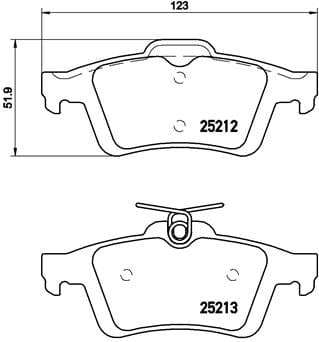 Brembo Brake Pads Rear Ford Focus/Mazda ( Set Lh&Rh) (P24148)