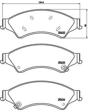 Brembo Brake Pads Front Ford Ranger/Mazda ( Set Lh&Rh) (P24153)