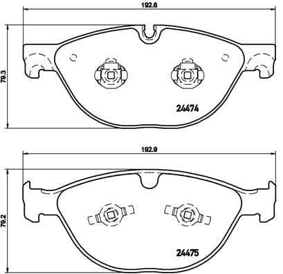 Brembo Brake Pads Front Jaguar Xf/ Xj/Xk ( Set Lh&Rh) (P36025)