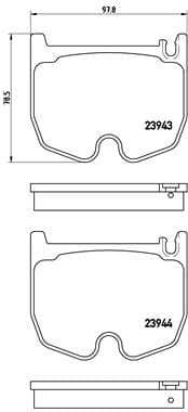 Brembo Brake Pads Front Mercedes Cls/E/S/Slc ( Set Lh&Rh) (P50062)