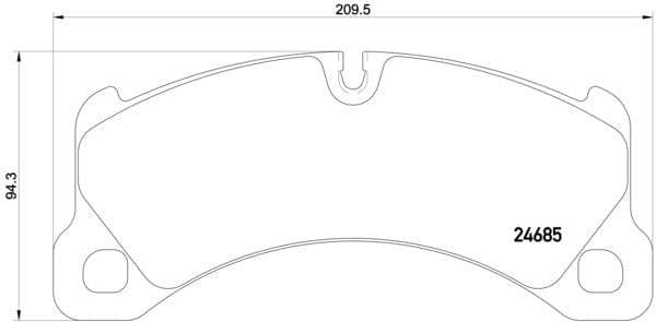 Brembo Brake Pads Front Porsche Cayenne ( Set Lh&Rh) (P65026)