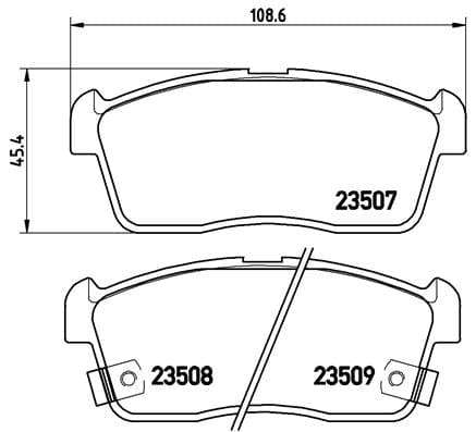 Brembo Brake Pads Front Daihat Sirion,Suzuki Celerio ( Set Lh&Rh) (P79012)