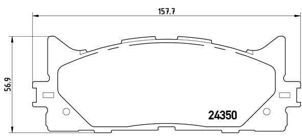 Brembo Brake Pads Front Toyota Camry ( Set Lh&Rh) (P83117)