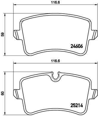 Brembo Brake Pads Rear Audi A6/7/8 2010 ( Set Lh&Rh) (P85118)
