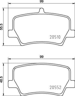 Brembo Brake Pads Rear Volvo Xc40 ( Set Lh&Rh) (P86032)