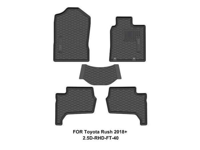 Custom Dna Toyota Rush 2018+ Black Rubber Car Mats