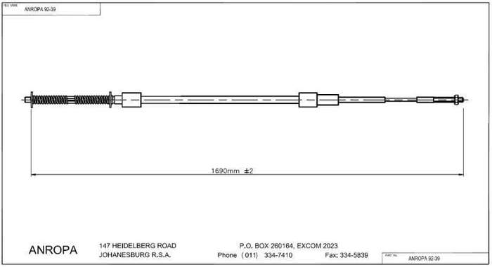 Handbrake Cable Vw Citi Golf
