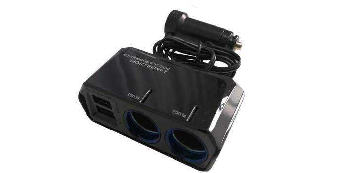 Autogear Dual Accessory Socket With 2 Reversable Usb Ports