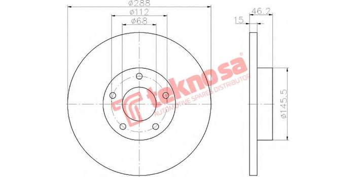Brake Disc Audi A4 1.8 (Front Solid) 96 97