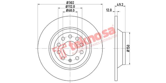 Brake Disc Audi A6 05 (Rear Solid)