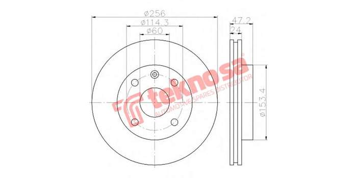 Brake Disc Chev Optra 1.6 1.8 (Front Vented)