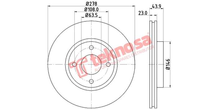 Brake Disc Corolla 1.8 Gse 96 (Rear Solid)