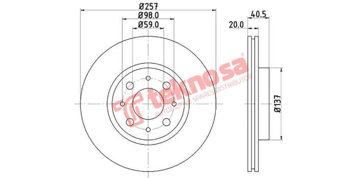 Brake Disc Fiat Palio Bravo Punto Doblo (Front Vented)